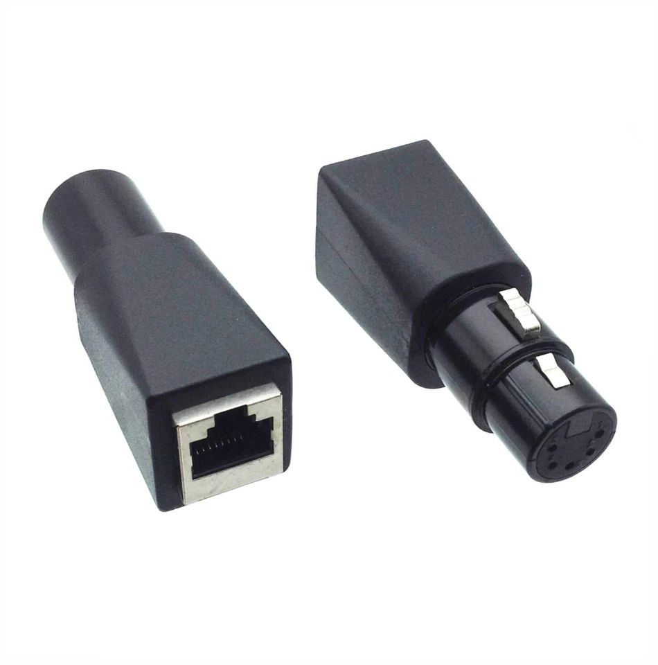 AMERICAN RECORDER DMX 5 Pin XLR Female to RJ45 Female Adapter - Image 2 of 4