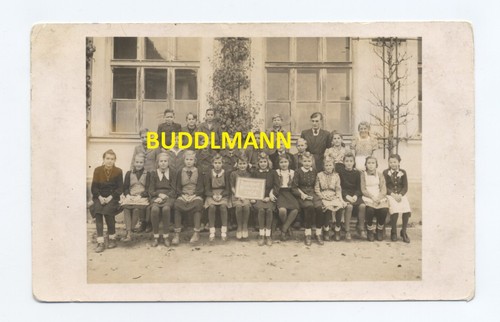 AK Echtfoto 6. Schulklasse Kinder aus Ruhstorf 1948 Bayern