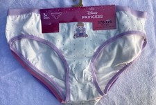 Girls 3 Pack Briefs with Disney Princesses. Ariel, Cinderella & Snow White.