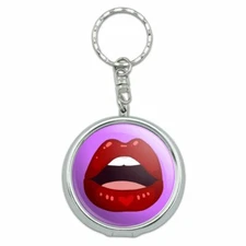 Seductive Luscious Open Mouth Lips Portable Travel Ashtray Keychain