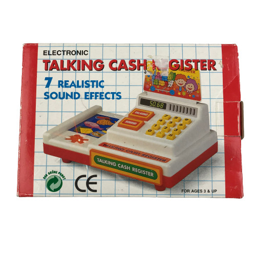 Vintage Electronic Talking Cash Register 7 Realistic Sound Effects RARE to find