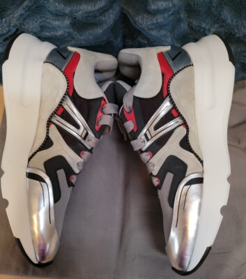 Alexander McQueen Black ,White , Grey & Red Oversized Sneakers Sz