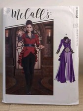 McCalls R10668 7641 Goth Vampire Evil Queen Coat Costume Miss Sz 6-14 Pattern UC