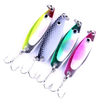 4x Sequin Fishing Lures Fish Shape Baits Fishing Baits Fishing 3D Fishing Lures