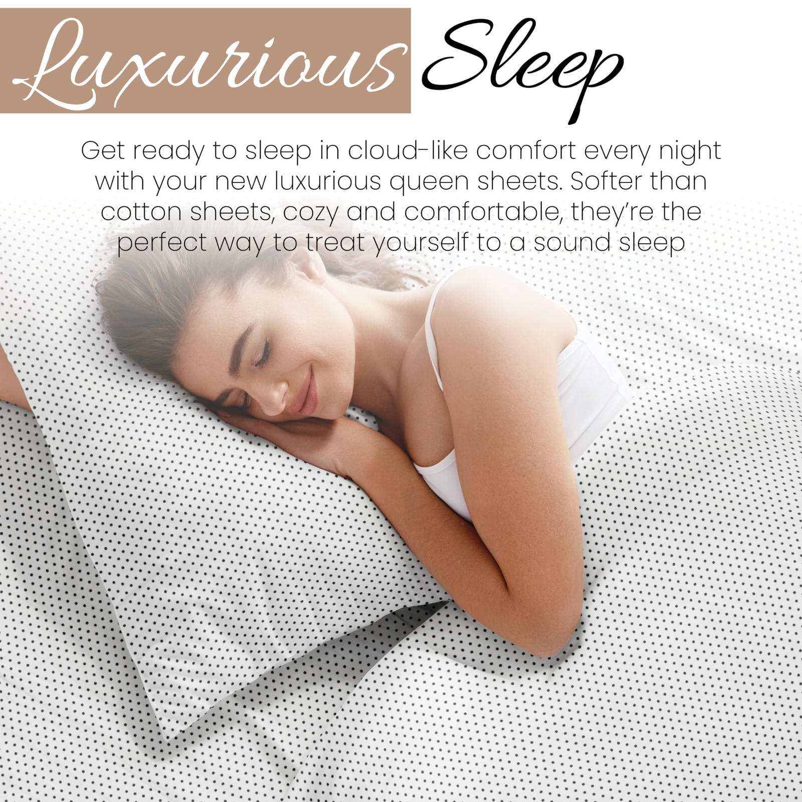 4 Piece King Bedding Sheet Set Gray Stippled - Sleep Ever with These Ultra-So...