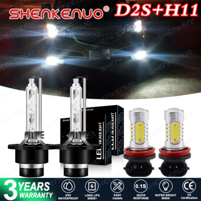 For Acura TL 2007-2008 Front HID Headlight High/Low Beam Fog Light 4PC Bulbs Kit