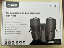 FIT KING Leg Massager for Circulation Calf Massager with Heat 3 Modes 3 Intensit