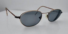 Vintage Claiborne C560 Bronze Oval Metal Sunglasses Italy FRAMES ONLY