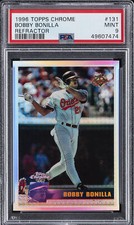 1996 TOPPS CHROME REFRACTOR #131 BOBBY BONILLA PSA 9
