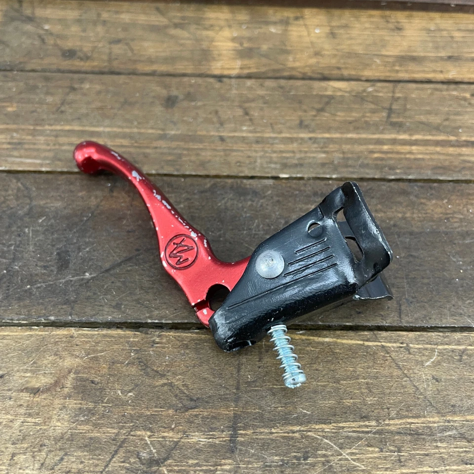 Palanca de freno Tech 3 vintage piezas MX Old School BMX derecha roja negra OG años 80 Foto 2 de 4