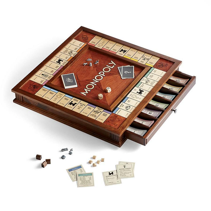 Monopoly Heirloom Edition w/ Walnut Game Cabinet Premium Collectible Board Game