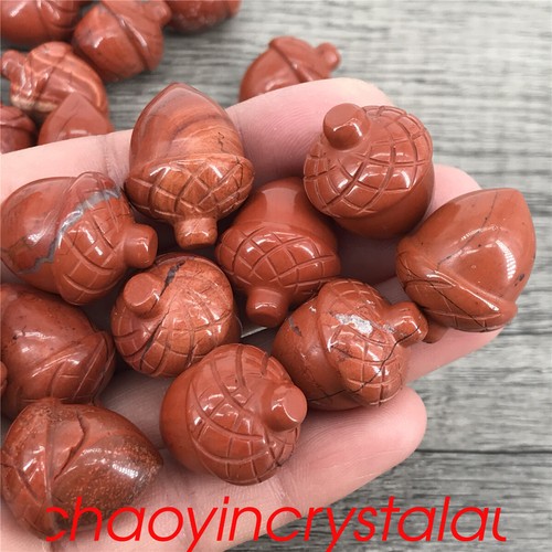 5pcs Natural Red jasper Pine Cones Quartz Crystal Carved Polishing Reiki Gem - Picture 11 of 12
