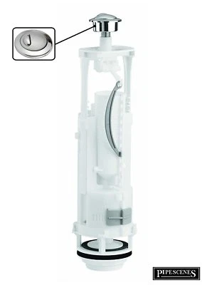 Twyford Option Replacement Dual Flush Valve & Button Toilet Cistern Flush Syphon