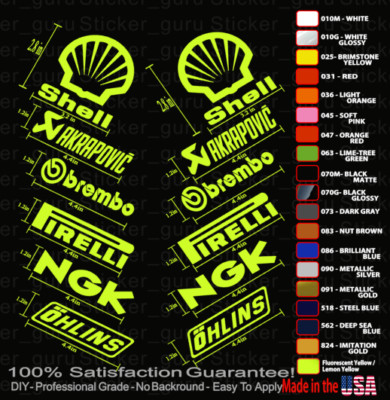 Aftermarket Motorcycle Sponsor Customized Vinyl Fairing Decal Sticker DIY #342