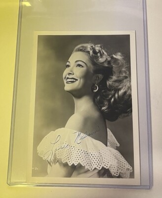 1950 s Lori Nelson 5x7 Studio Fan Club Photo Autographed