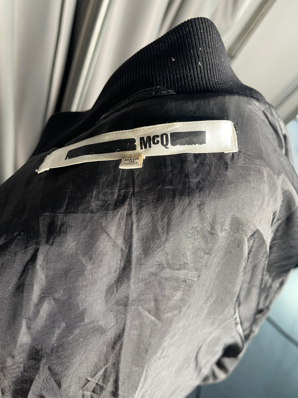 alexander mcqueen leather patchwork jacket- sample - image 6