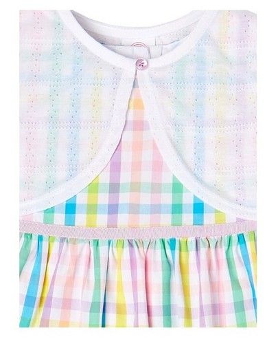 Wonder Nation Toddler Girls Plaid Dress with Shrug, 2-Piece Set, Sizes 2T NWT - Picture 3 of 5