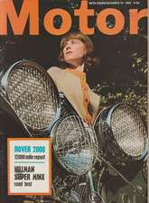 The MOTOR Magazine Dec 19 1964 Rover 2000-12,000 mi. Report,Hillman Super Minx