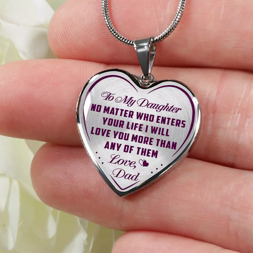 Father daughter hotsell heart necklace