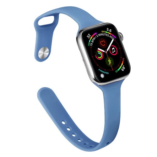 Slim Silicone Band Strap for Apple Watch Series 9 8 7 6 5 SE Ultra 40/44/41/45mm - Picture 18 of 46