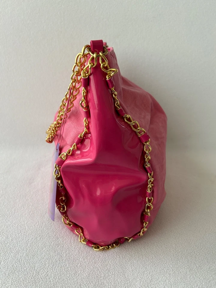 Bolso de Mano Nicki Minaj Pink Friday Cuero Sintético Correa de Cadena Dorada Nuevo con Etiquetas Foto 3 de 4