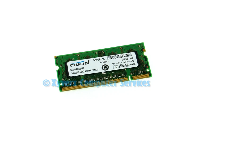 CT12864AC800.8FE MT8HTF12864HDY-800E1 MICRON CRUCIAL 1GB DDR2 PC2 6400S (CA62) - Image 2 of 2