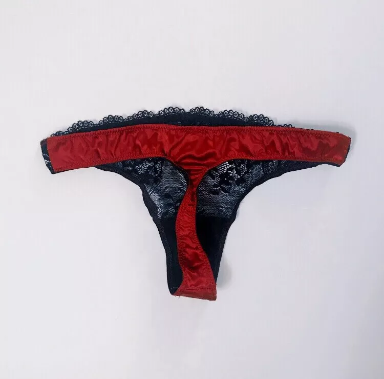 TEZENIS PERIZOMA SETA PIZZO ROSSO NERO TAGLIA S HO INTIMISSIMI YAMAMAY  CALZEDONI