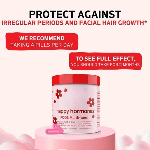 Happy hormon PCOS Multivitamin, Hormone Balance for Women-Cycle Support - Bild 3 von 6