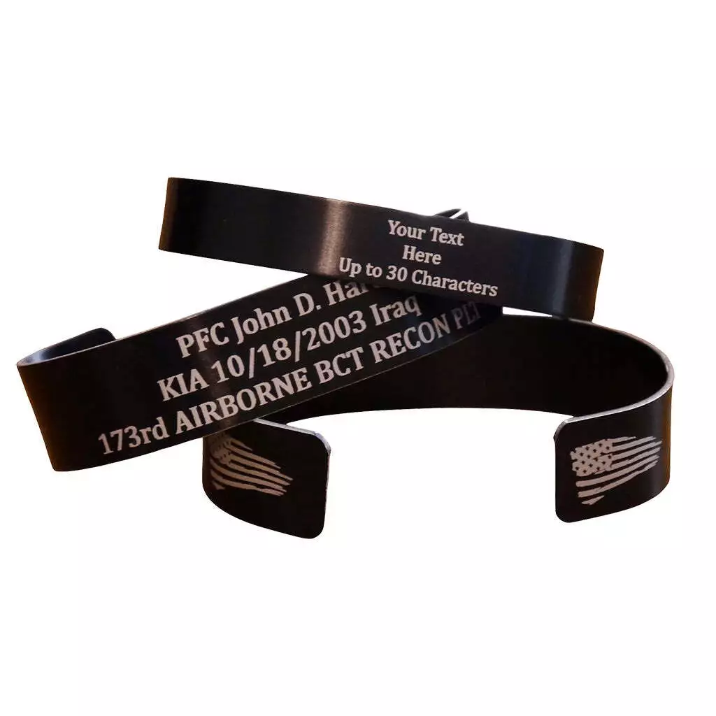 Custom Patriotic & Military Memorial Bracelets | Bottle Breacher