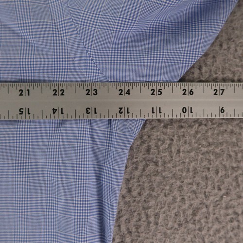 Polo Ralph Lauren Shirt Mens 16.5 32/33 Blue Prince of Wales Check 100% Cotton - Picture 7 of 9