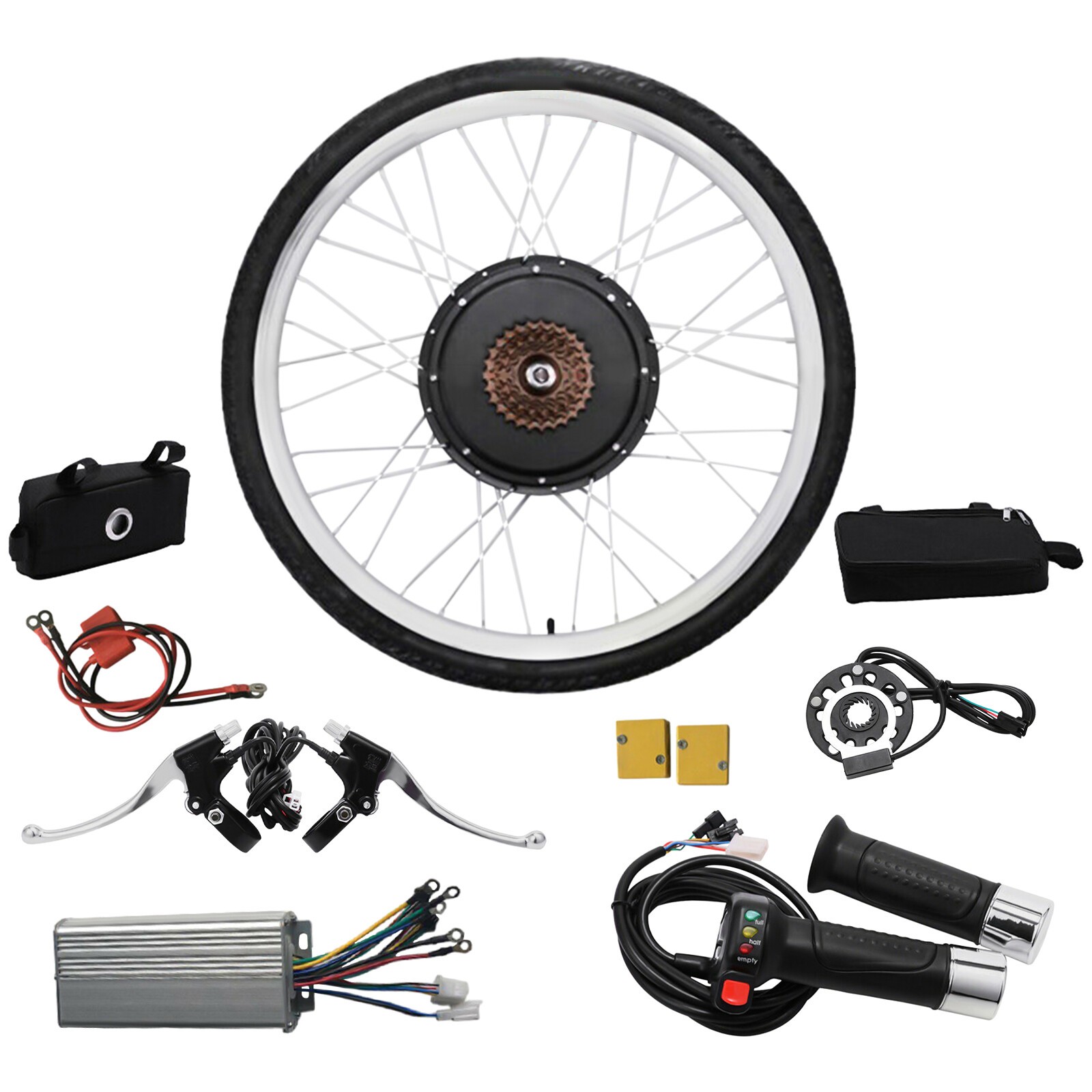 Bicicletta elettrica 28 pollici ruota posteriore motore ebike conversione kit di conversione 1000W 48V IT foto 2