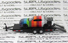 Auto World LOOSE Track Day: 2023 DODGE CHALLENGER HELLCAT SWATCH Car w/Trailer