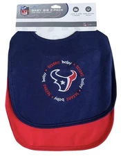 HOUSTON TEXANS NFL BABY BIB SET 2 PACK RED BLUE TEXANS BABY FANATIC New