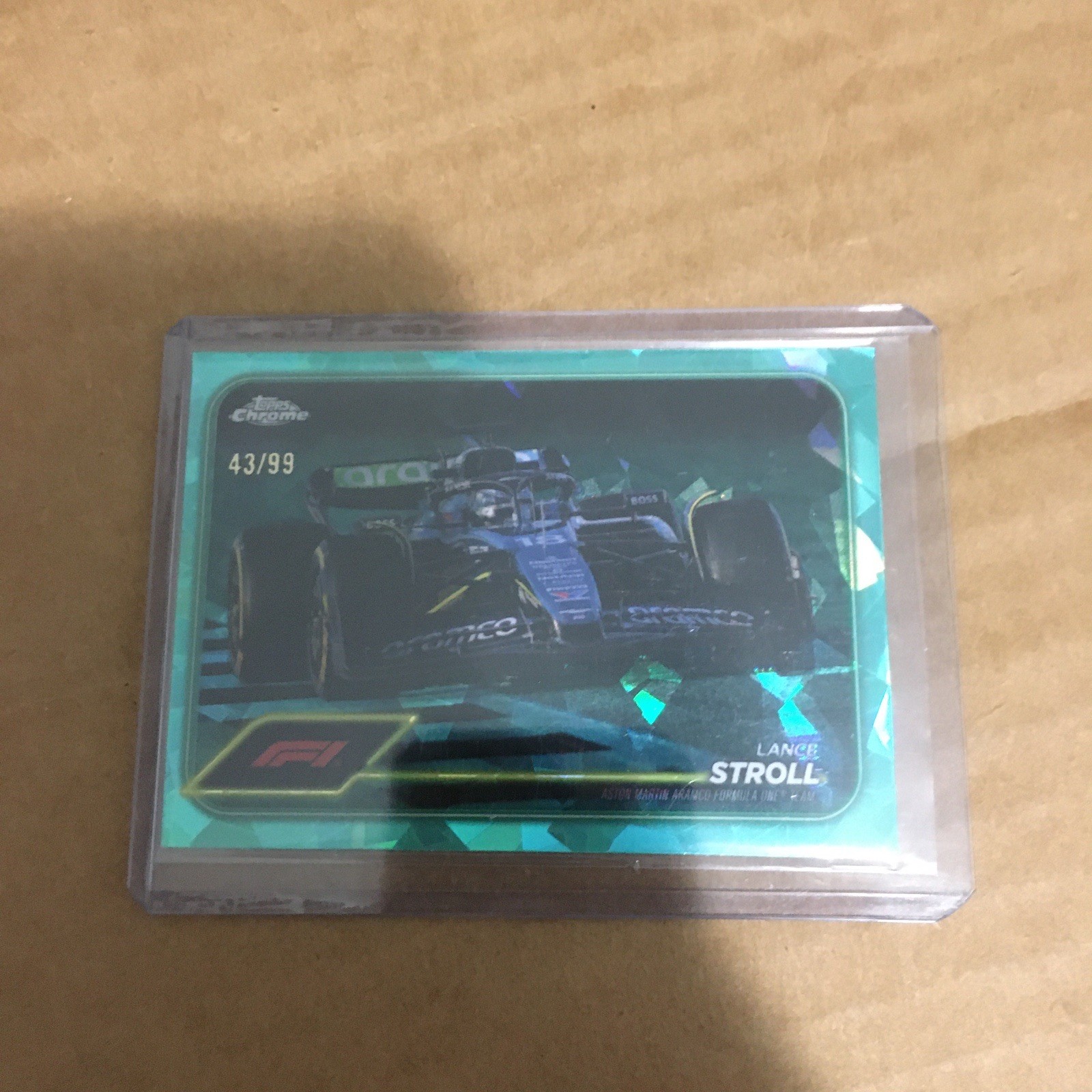 2024 Topps Chrome Sapphire Formula 1 F1 Lance Stroll Aqua /99 #84