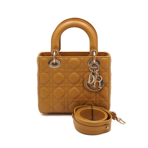 Dior Yellow Lamb Lady Small My ABC Tote Bag with Gold Hardware 155147013
