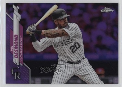 2020 Topps Chrome Purple Refractor 47/299 Ian Desmond #36 0nr3