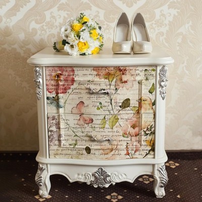 Large Decoupage Paper Furniture Floral Printed Tissue Rice 16.54'' x 19.69'' DIY