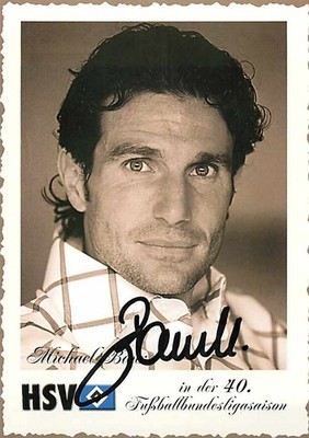 Michael Baeur original autograph card Hamburger SV - approx. 10 cm x 15 cm