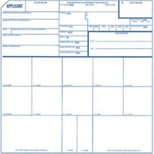 Fingerprint Cards Applicant FD-258 25 pack
