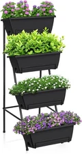  Raised Garden Bed 4 Tier Vertical Garden Planters Indoor Outdoor Raised Planter