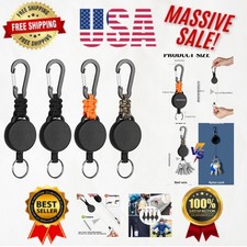 4-Pack Heavy Duty Retractable Keychain  Badge Holder Set - 3 Color Selection