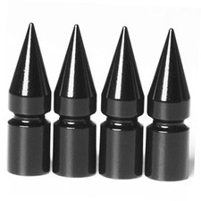 Circuit Performance Series Black Aluminum Valve Stem Caps Set of 4 VC6