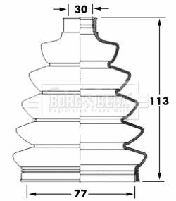 BORG & BECK BCB6069 Drive Shaft Bellow Kit Front Right Fits Citroen C2 C3