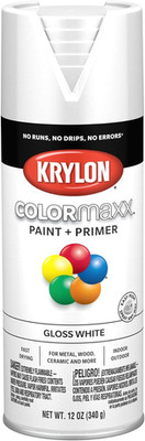 K05545007 COLORmaxx Spray Paint and Primer for Indoor/Outdoor Use, Gloss White 1