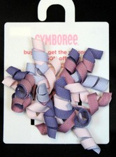 NWT 2005 Gymboree Winter Princess Curly Ribbon Hair Barrett Clip Purple White Cr