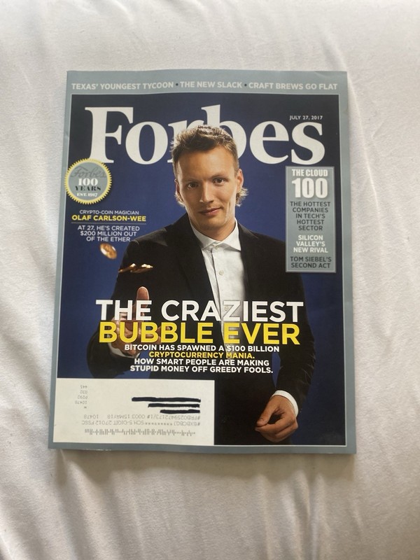 Forbes Magazine July 2017 Illustrated Bitcoin Cryptocurrency Business & Finance