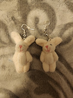 Rabbit Earrings Miniblings Bunny  Bunny Rabbit Plush Easter