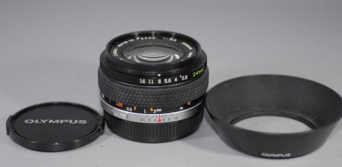 【L2413】 OLYMPUS ZUIKO AUTO-W 24mm 2.8 Olympus 24mm f2.8 OM Zuiko Auto-W Wide-angle lens with