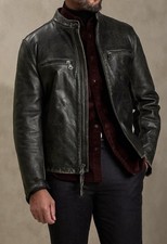 Banana Republic Men's lamb leather Jacket Size Large black color