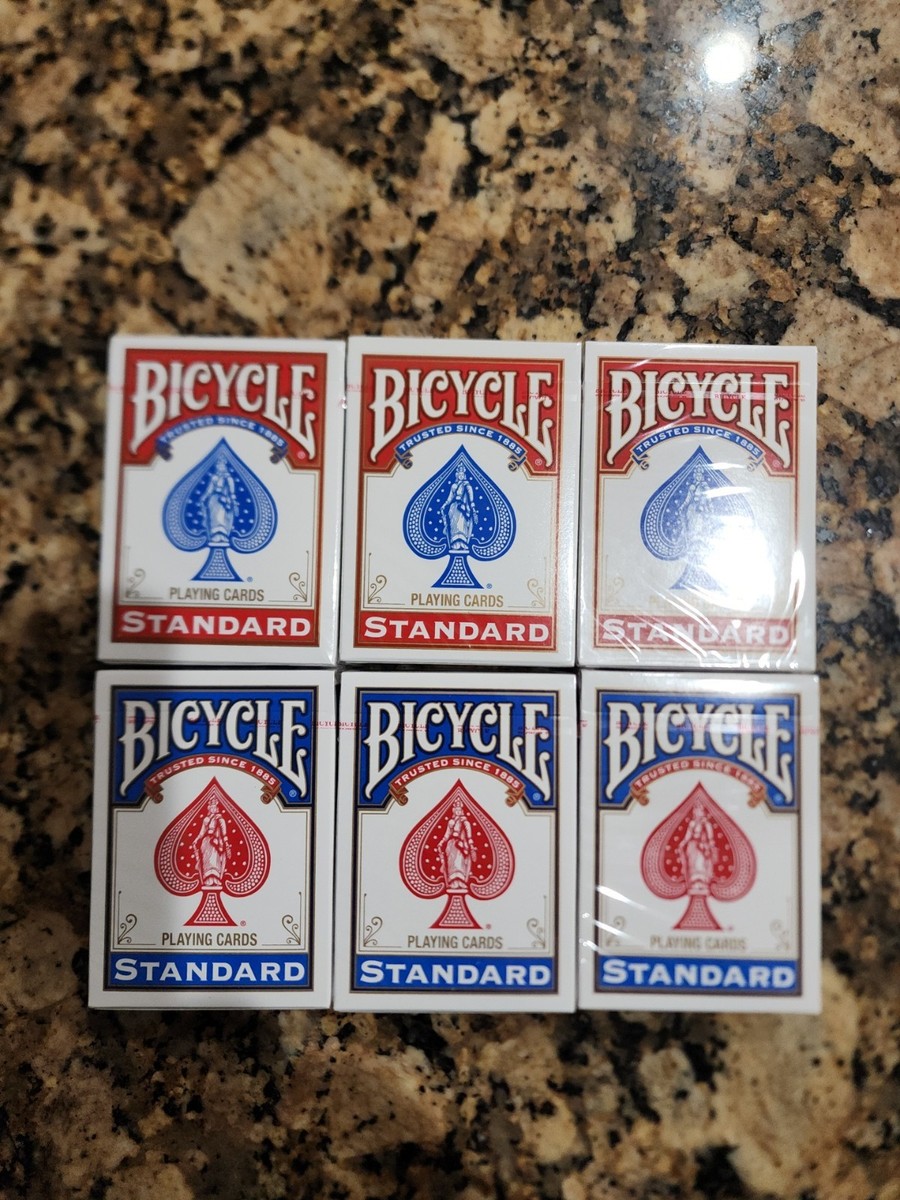 Lot of 6 Bicycle Playing Cards * Standard Size & Face